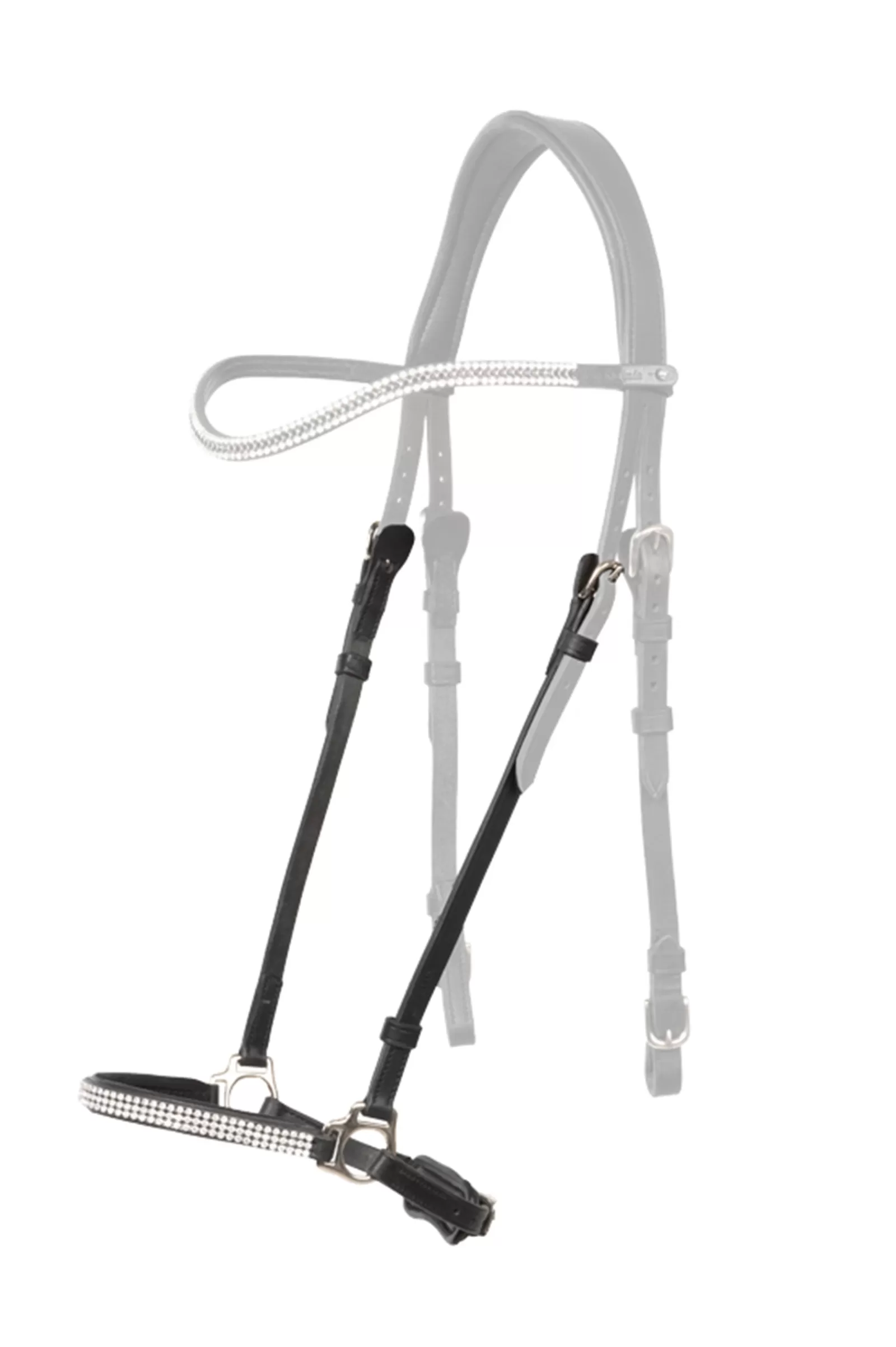 kavalkade Hvitur Dropped Noseband Fr Aradis Icelandic Bridle Black/White Outlet