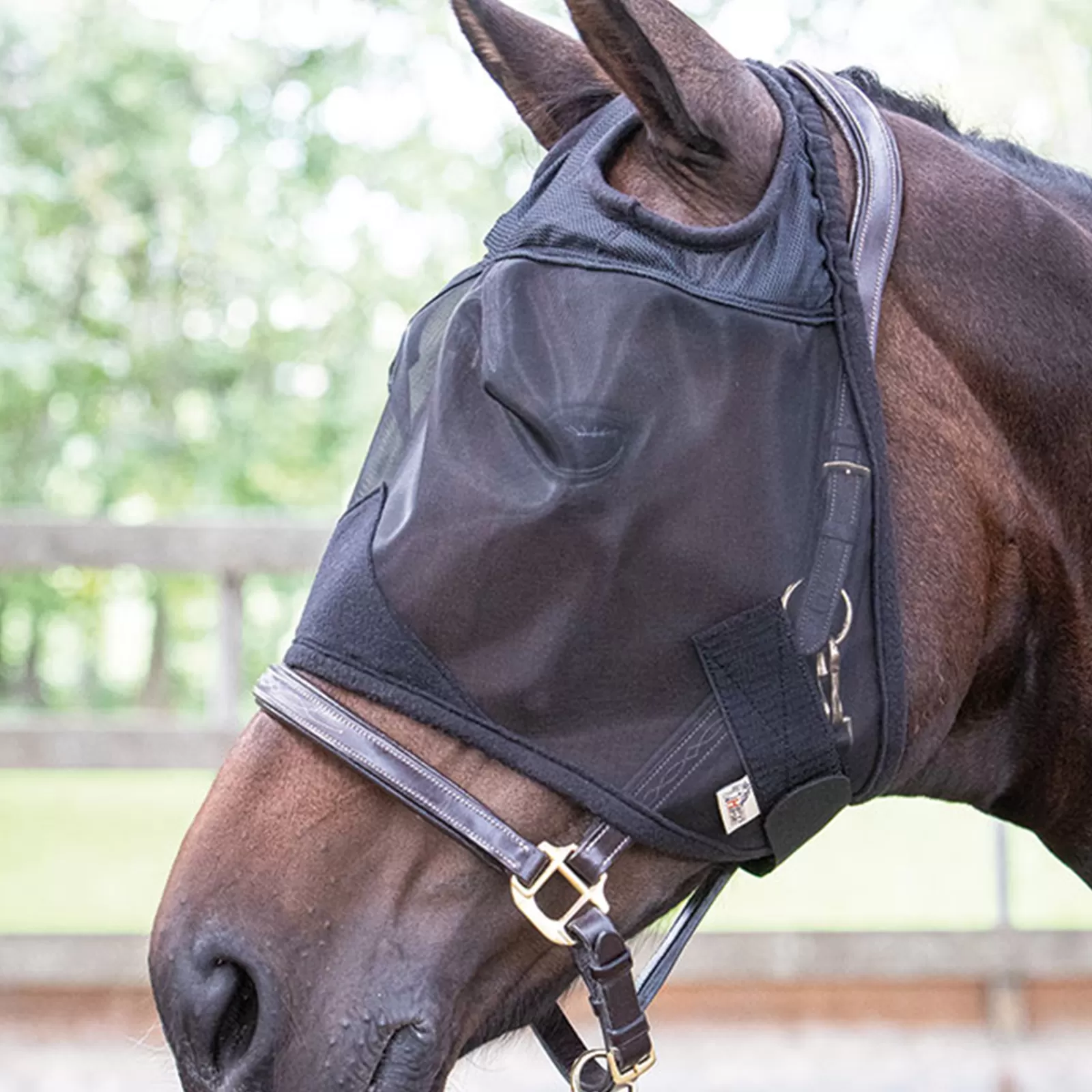 harryshorse Maska Przeciw Owadom Harry'S Horse Z Otworami Na Uszy Black Hot
