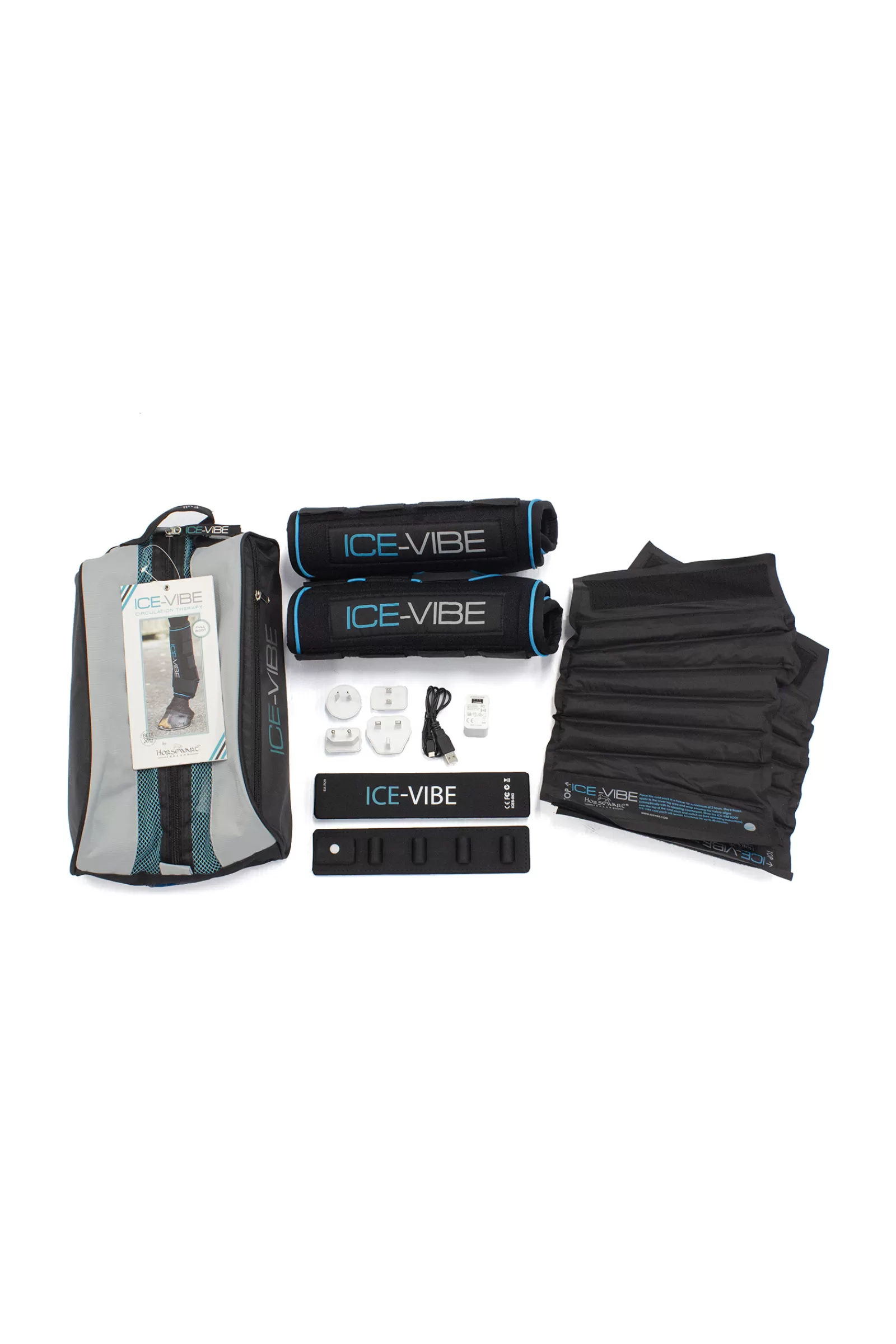 horseware Ochraniacze Ice-Vibe Black/Aqua Blue Fashion