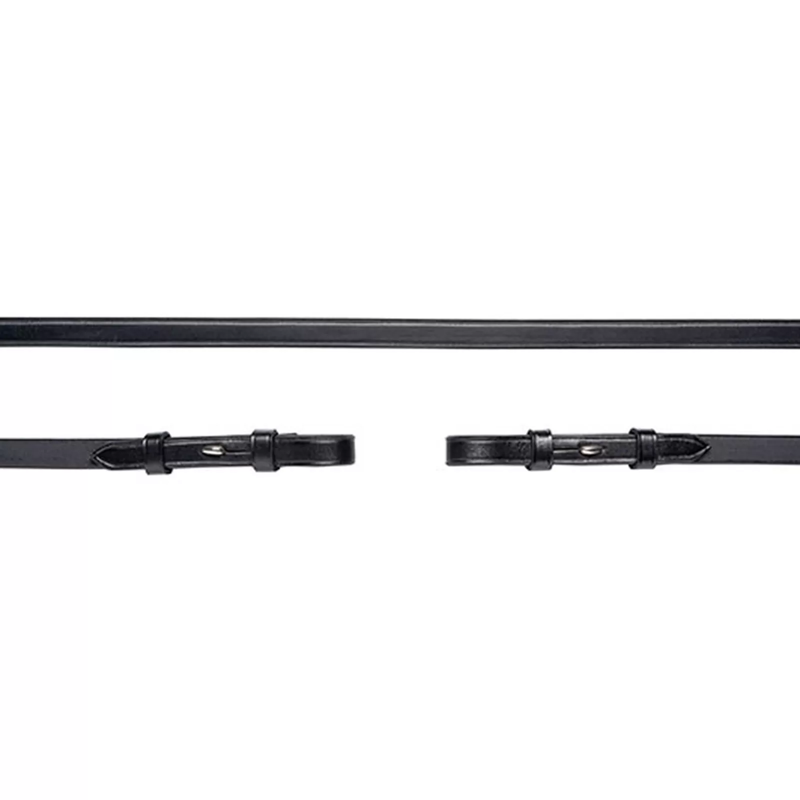 schockemohle Wodze Double Do Ogłowia Munsztukowego, 13 Mm, Haki, Brak Stoperow Black/Silver Hot